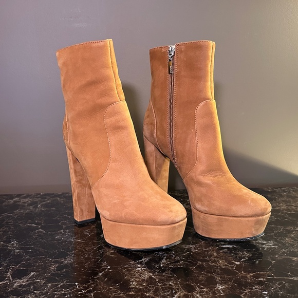 SCHUTZ Tan Platform Booties - Picture 2 of 5